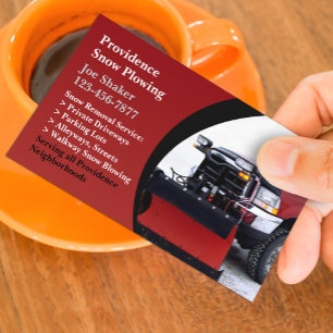Snow Ploughing Business Card
