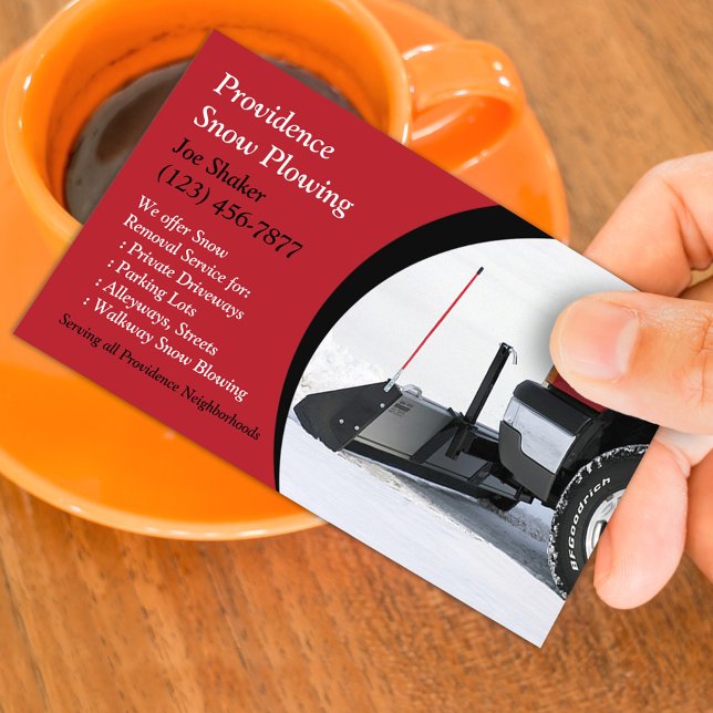 Snow Ploughing Business Card (Creator Uploaded)