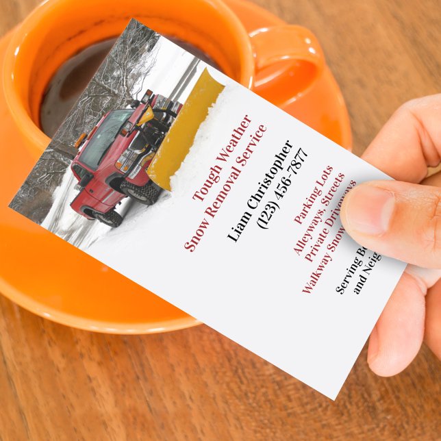 Snow Ploughing Business Card (Creator Uploaded)