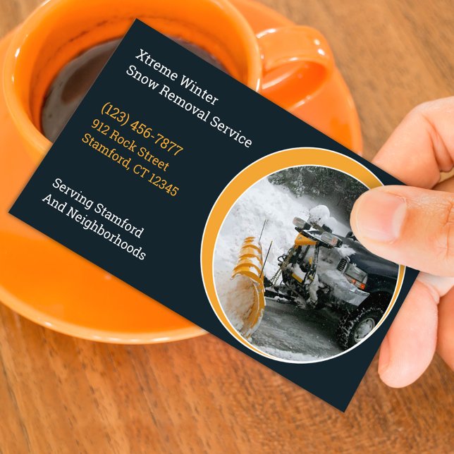 Snow Ploughing Business Card (Creator Uploaded)