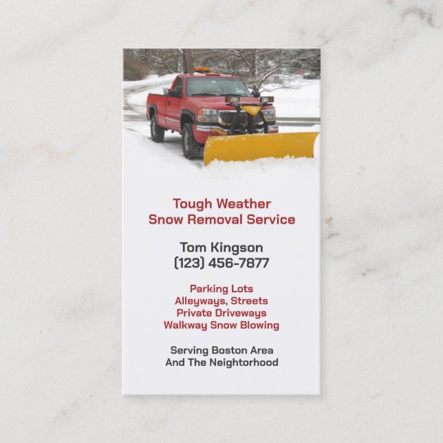 Snow Ploughing Business Card (Front)