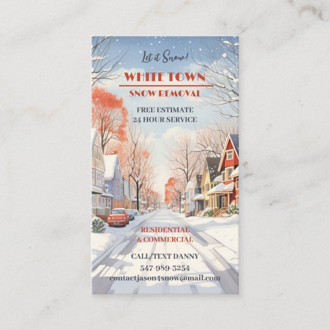Snow Ploughing Business Card (Front)