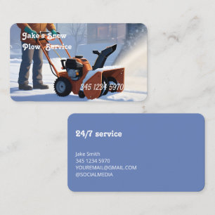 Snow Ploughing Business Card