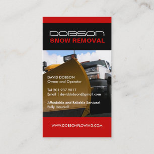 Snow Ploughing Business Card
