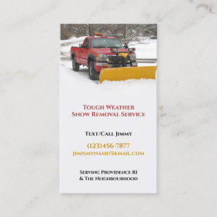 Snow Ploughing Business Card