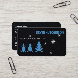 Snow Ploughing Clearing Business Card