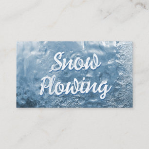 Snow Ploughing Cool Frozen Business Card
