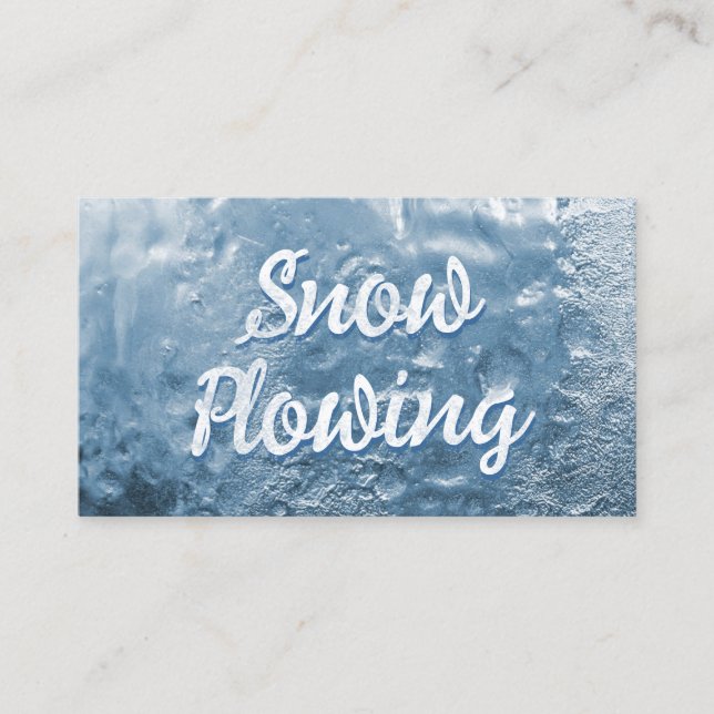 Snow Ploughing Cool Frozen Business Card (Front)