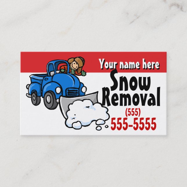 Snow Ploughing.Snow Removal Promotional card (Front)