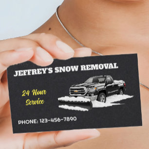 Snow Plowing Premium Business Card