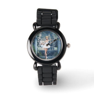 Snow Princess Ballerina Glitter Wrist Watch