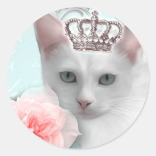 Snow Princess Classic Round Sticker