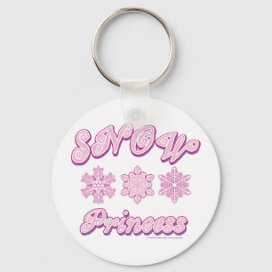 Snow-princess-on-Dark Key Ring