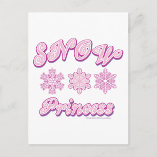 Snow-princess-on-Dark Postcard