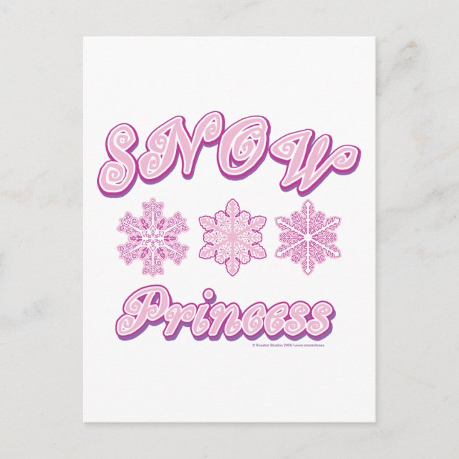 Snow-princess-on-Dark Postcard (Front)