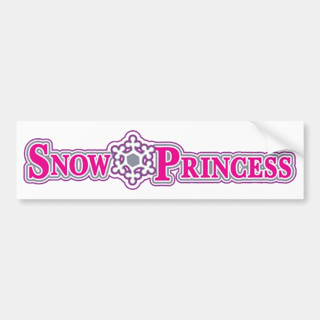 Snow-Princess-pink Bumper Sticker (Front)