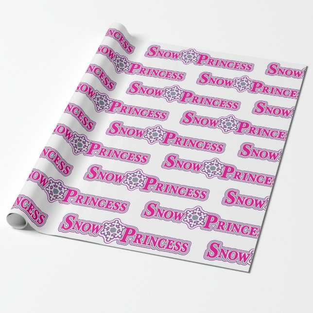 Snow Princess - Snowmobiling Wrapping Paper (Unrolled)