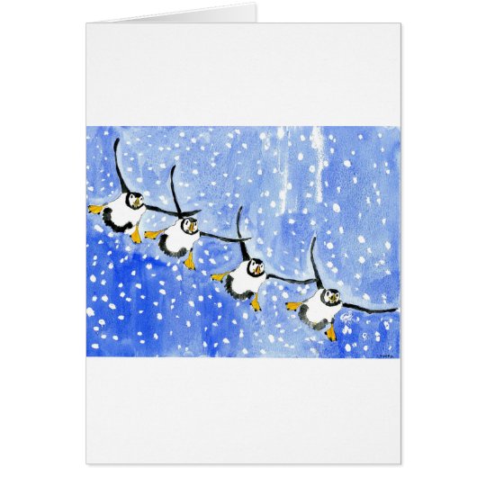 Snow Puffins Card
