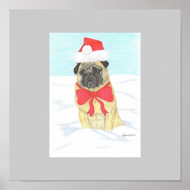 Snow Pug Print (Front)