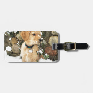 Snow Puppy Luggage Tag