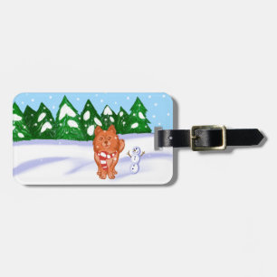 Snow Puppy Luggage Tag