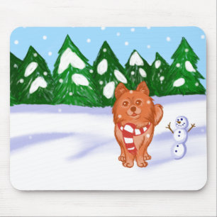 Snow Puppy Mouse Mat