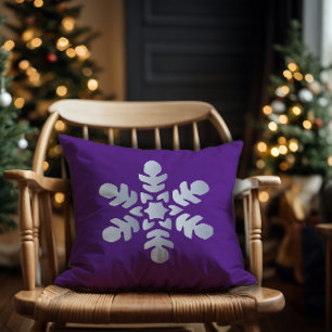 Snow purple Throw Pillow