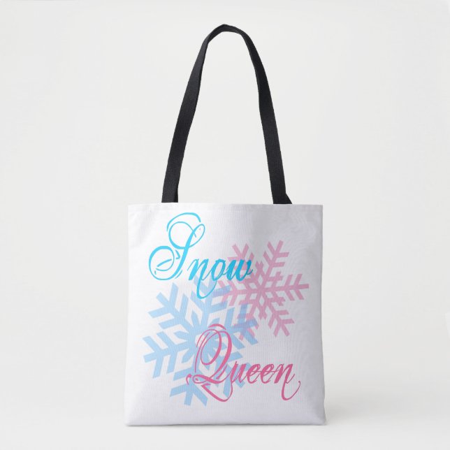 Snow Queen and snowflakes elegant Tote Bag (Front)