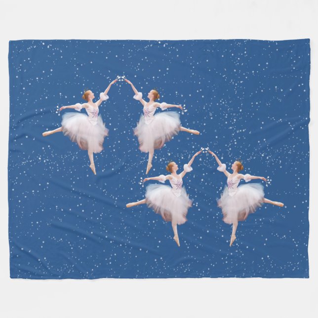 Snow Queen Ballerina Fleece Blanket (Front (Horizontal))