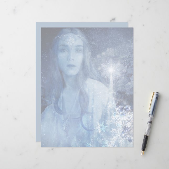 Snow Queen Christmas Fantasy Artwork (Front/Back In Situ)