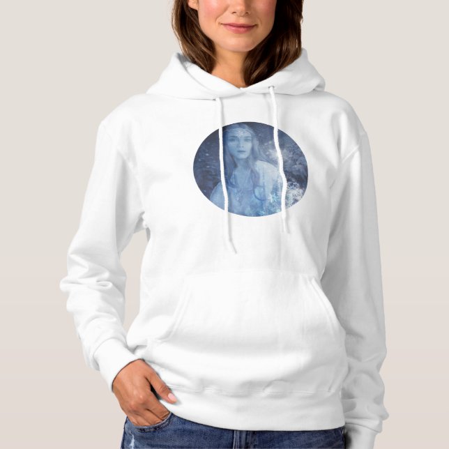 Snow Queen Christmas Fantasy Artwork Hoodie (Front)