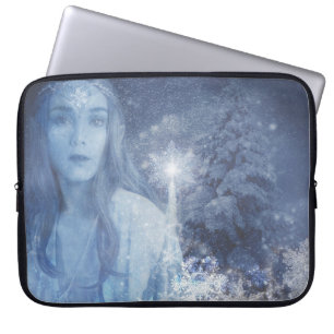 Snow Queen Christmas Fantasy Artwork Laptop Sleeve