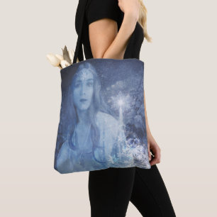 Snow Queen Christmas Fantasy Artwork Tote Bag