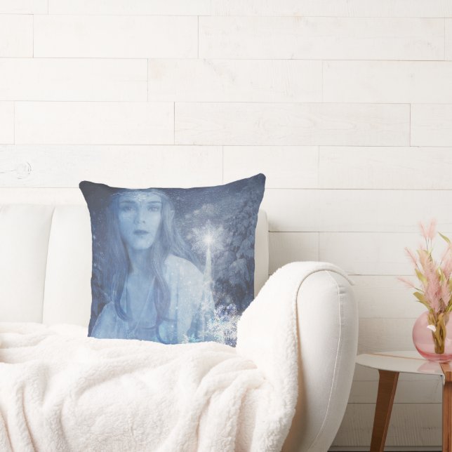 Snow Queen Christmas Winter Fantasy Artwork Cushion (Couch)