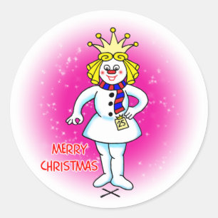Snow Queen Classic Round Sticker