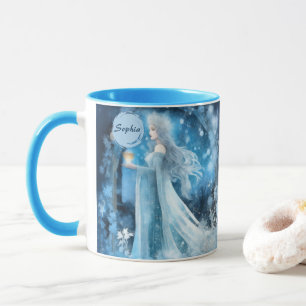 Snow Queen Fantasy Art – Mystical Winter Goddess Mug