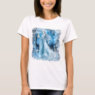 Snow Queen Fantasy Art – Mystical Winter Goddess T-Shirt