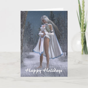 Snow Queen - Happy Holidays Holiday Card