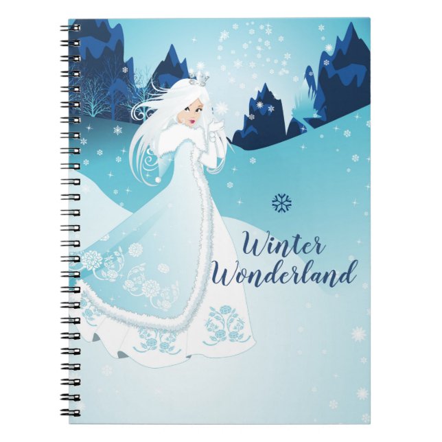 Snow Queen Winter Wonderland spiral Journal (Front)
