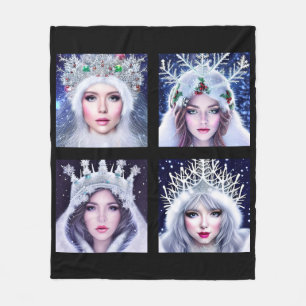 Snow Queens Winter Wonderland Fleece Blanket