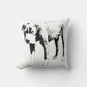 Snow-Quiet Pit Bull Pillow