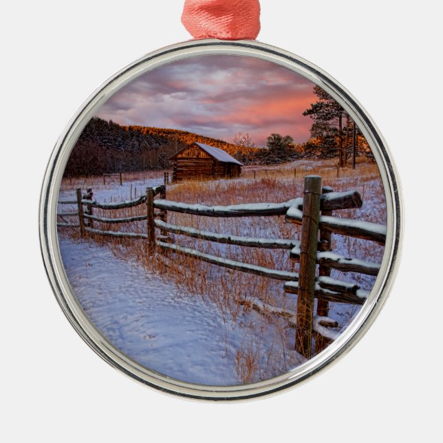 Snow Ranch Metal Tree Decoration (Front)