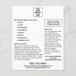 Snow Removal Add Your Logo Marketing Flyer