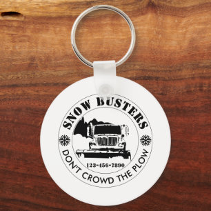 Snow Removal Business Add Your Logo Custom Key Ring
