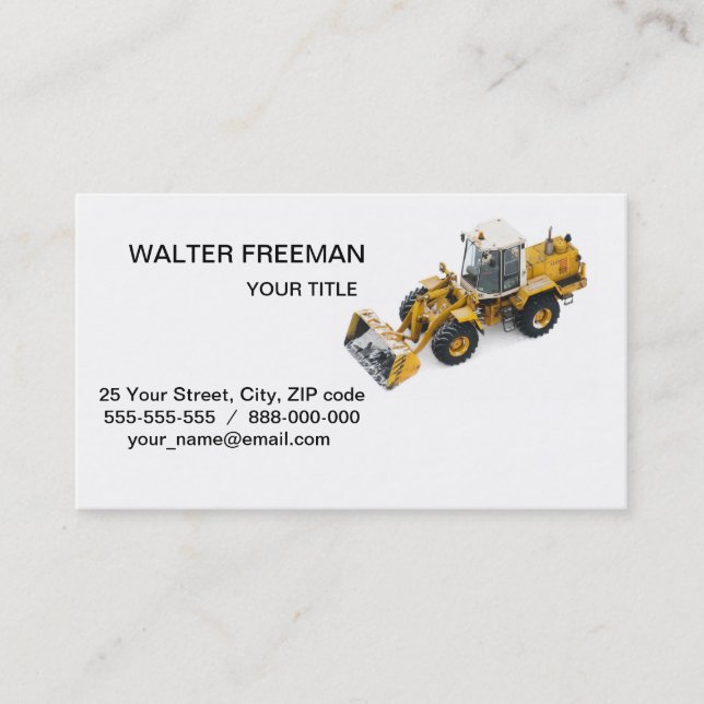 Snow removal business card (Front)