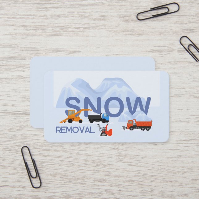 Snow Removal Business Card (Front/Back In Situ)