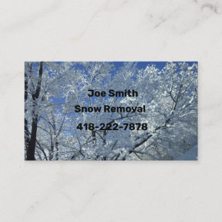Snow Removal Business Card