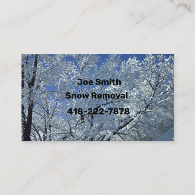 Snow Removal Business Card (Front)