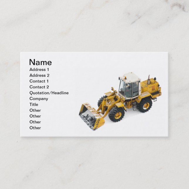 Snow removal business card (Front)