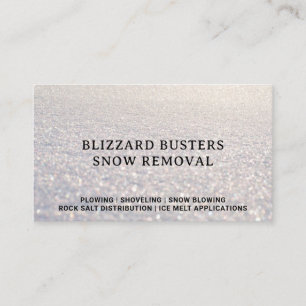 Snow Removal Company Snowfall Photography Business Card